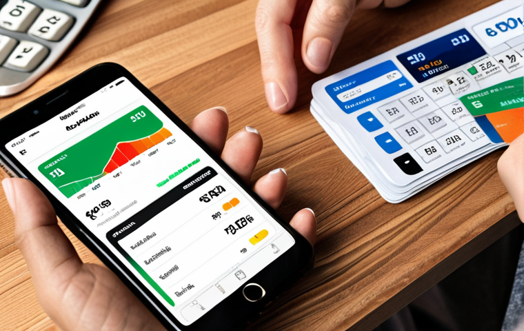 **

A person carefully organizing bills and credit cards, using a budgeting app on their phone, with a background showing a healthy credit score graphic. The scene emphasizes responsible financial habits.

**